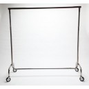 Carrello appendiabiti in acciaio cromato