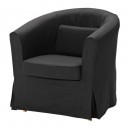 Poltrona nera con cuscino